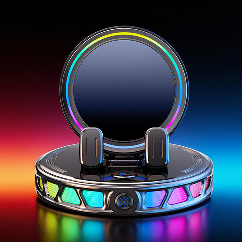📱 Soporte RGB para el móvil en el coche ✅ Fijación automática y carga inalámbrica | Conduce con seguridad con una sola mano 🚗