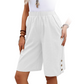 👖Pantalones capri de cintura elástica, casuales y cómodos para mujer, recién llegados❣️