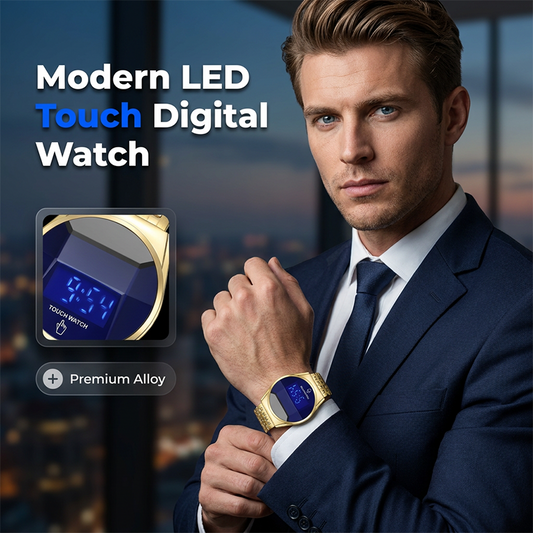 Reloj Digital Moderno con Pantalla Táctil LED para Hombre