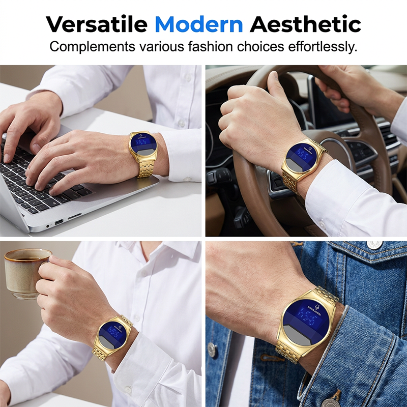 Reloj Digital Moderno con Pantalla Táctil LED para Hombre