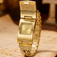 Regalo del Día de la Madre Summervibes, Reloj con Cristales Brillantes y Cruz, Esfera Rectangular Geométrica, Pulsera de Metal Premium, Perfecto para la Elegancia Diaria y Regalos