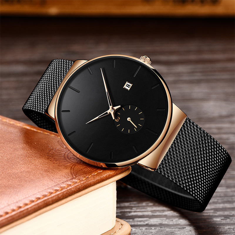 ⏳¡50% de descuento por tiempo limitado!⏰ Reloj de Cuarzo Minimalista e Impermeable para Hombre ⌚