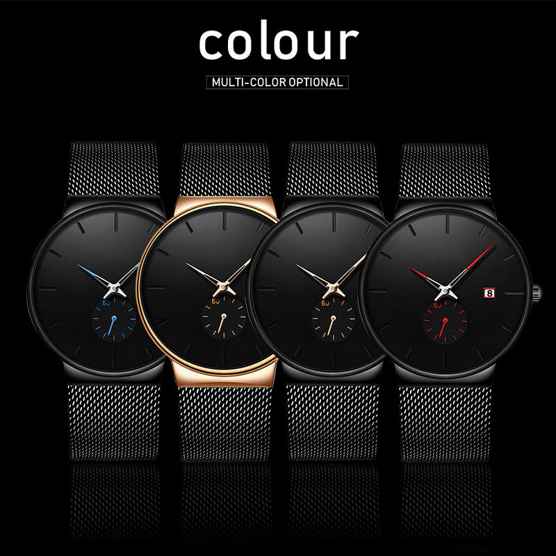⏳¡50% de descuento por tiempo limitado!⏰ Reloj de Cuarzo Minimalista e Impermeable para Hombre ⌚