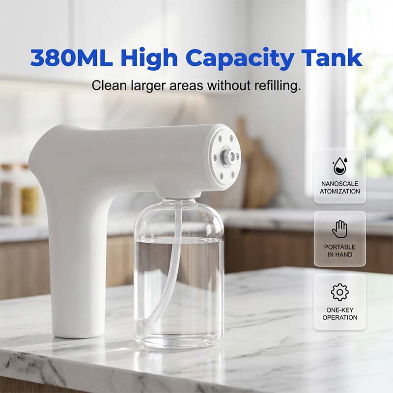 🦠 ¡50% DE DESCUENTO AHORA! 🚫 Atomizador Nano Inalámbrico – Desinfección sin Contacto, Luz Azul – Para Hogar, Oficina y Auto 🏠