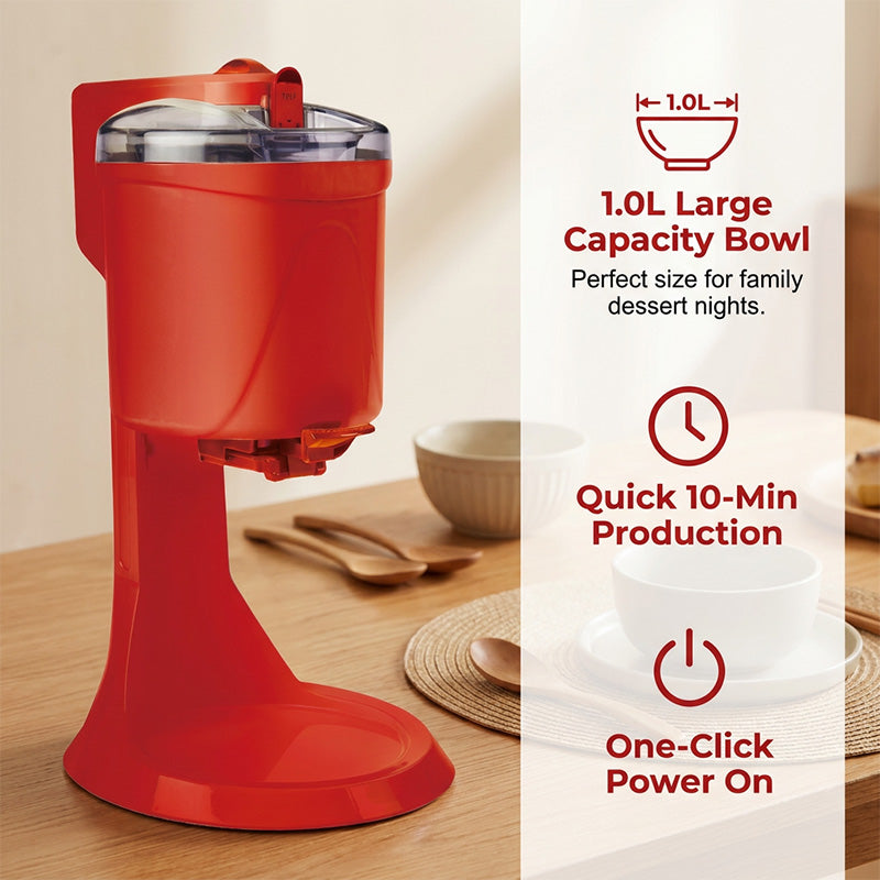 🥳2026 HOT SALE🍦🕹️ 50% OFF! Automatic Ice Cream Machine – 15‑min quick churn, 1.0L capacity. One‑touch dispensing. Homemade soft serve! 🍨✨