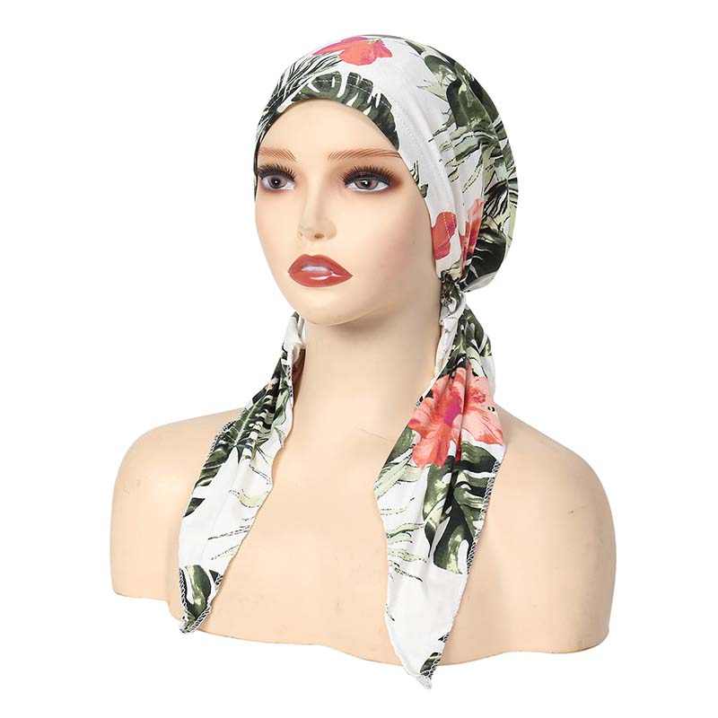 👒 ¡TIEMPO LIMITADO 50% DE DESCUENTO! ✨ Turbante de cabeza preatado con estampado floral de mujer – Suave, elástico, versátil 🌸