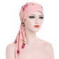 👒 ¡TIEMPO LIMITADO 50% DE DESCUENTO! ✨ Turbante de cabeza preatado con estampado floral de mujer – Suave, elástico, versátil 🌸