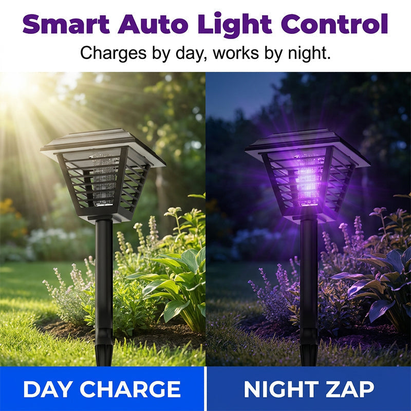 🔥Compra 2 y llévate 1 gratis🔥Matamoscas y luz de jardín 2 en 1 con energía solar