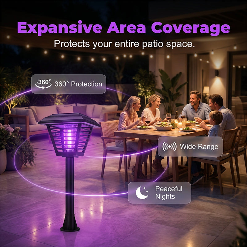 🔥Compra 2 y llévate 1 gratis🔥Matamoscas y luz de jardín 2 en 1 con energía solar