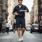 Pantalones cortos de carga de secado rápido para hombre con bolsillos