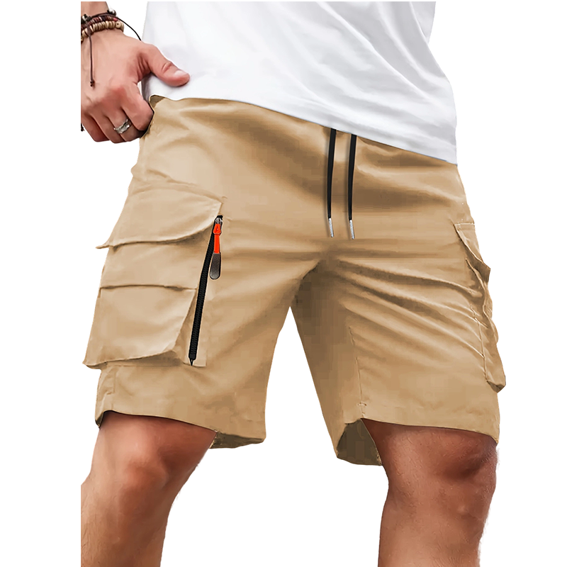 Pantalones cortos de carga de secado rápido para hombre con bolsillos