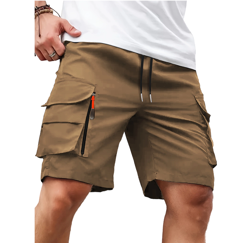 Pantalones cortos de carga de secado rápido para hombre con bolsillos