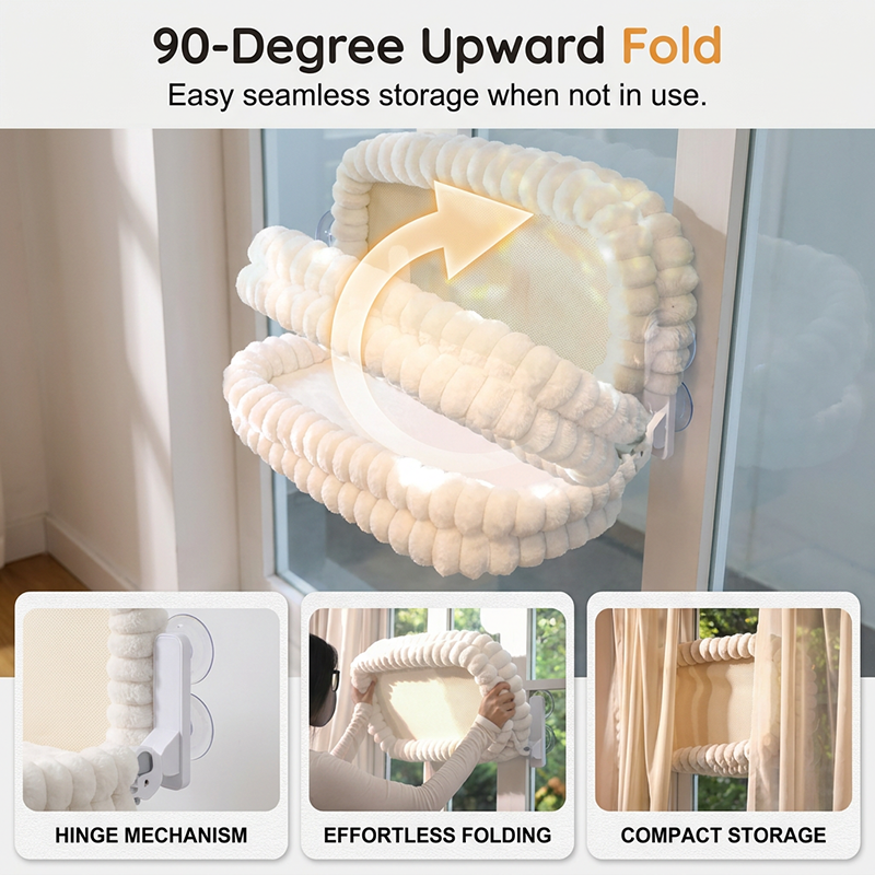 🐱 50% DE DESCUENTO | Hamaca plegable para ventana, soporta hasta 18 kg