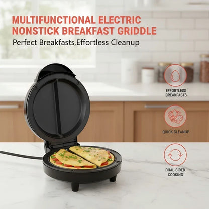 ⏳🔥¡50 % DE DESCUENTO POR TIEMPO LIMITADO! ⏰ 🍳 Plancha Eléctrica Multifuncional Antiadherente para Desayunos – Ideal para Panqueques, Huevos y Bacon – Calentamiento Rápido y Fácil de Limpiar 🏕️
