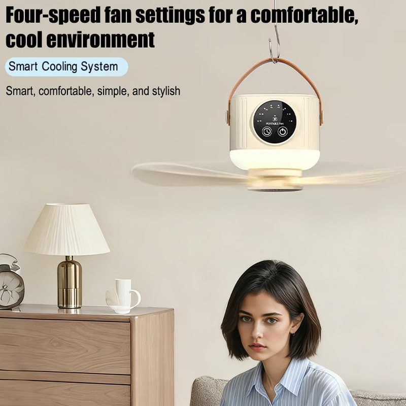 ⏰ ¡Oferta por tiempo limitado: 52% DE DESCUENTO en ventilador de techo recargable con LED! 🌬️✨