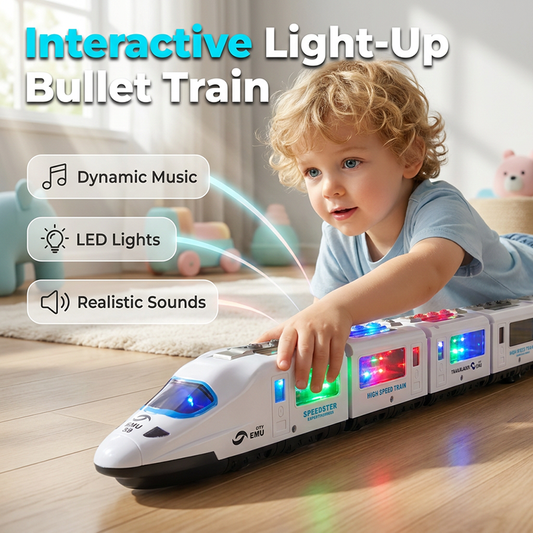 Tren Bala Eléctrico de Juguete con Luces y Música