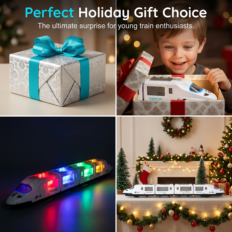 Tren Bala Eléctrico de Juguete con Luces y Música