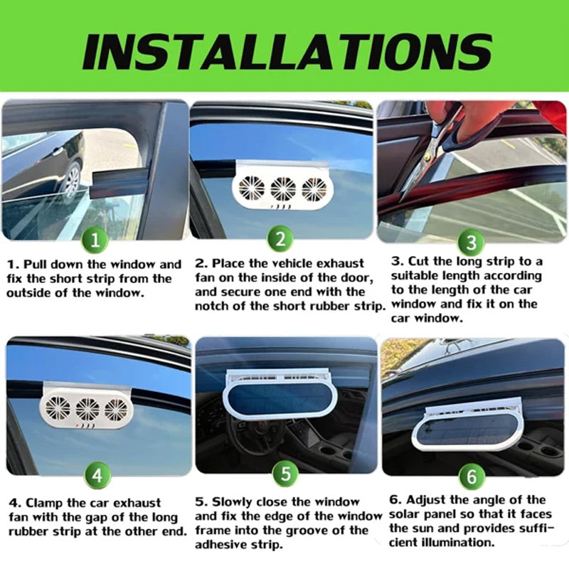 🎉 2026 Sale — Over 86,000 Sold! 🌞 Solar Air Circulation Exhaust Fan for Car – Auto-Activated Cooling 🚗