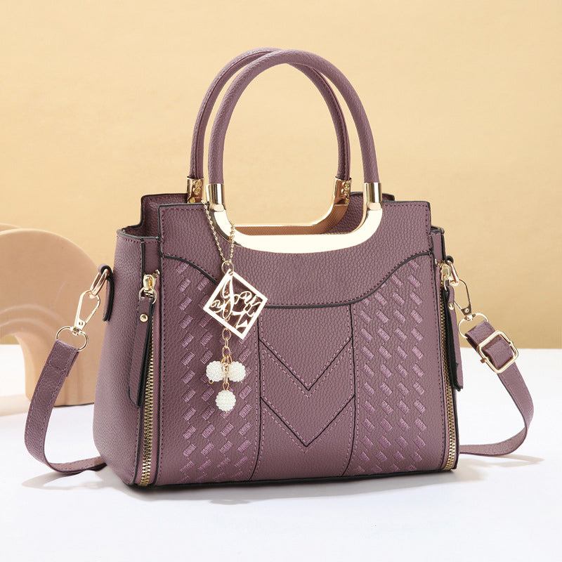 👜 ¡50 % DE DESCUENTO POR TIEMPO LIMITADO! ✨ Bolso de mano para mujer con asa superior: costuras en V, herrajes dorados y múltiples compartimentos 🌸