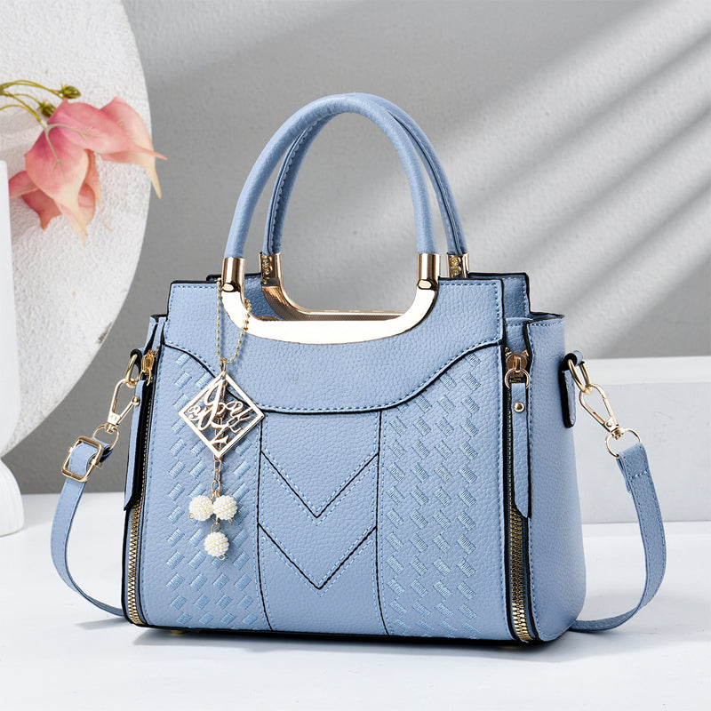 👜 ¡50 % DE DESCUENTO POR TIEMPO LIMITADO! ✨ Bolso de mano para mujer con asa superior: costuras en V, herrajes dorados y múltiples compartimentos 🌸