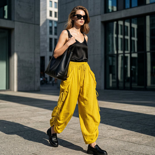 👖 ¡50% DTO. AHORA! 💨 Pantalones Farol para Mujer – Corte Holgado, Cintura con Cordón y Pierna Ancha – Frescos, Cómodos y con Estilo Sin Esfuerzo ✨