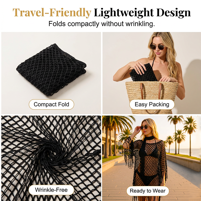 🏖️ÚLTIMO DÍA DE OFERTA!🔥JCUK Chaqueta de verano de crochet metalizado: ligera, fluida y con un estilo impecable 🌊☀️