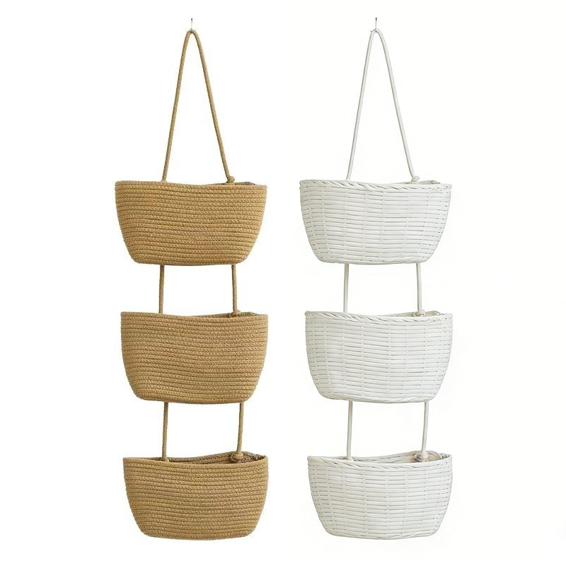 🧺 LIMITED-TIME 50% OFF! ✨ Wall-Hanging Storage Organizer – 3-Tier, Boho Style, Space-Saving 🏡