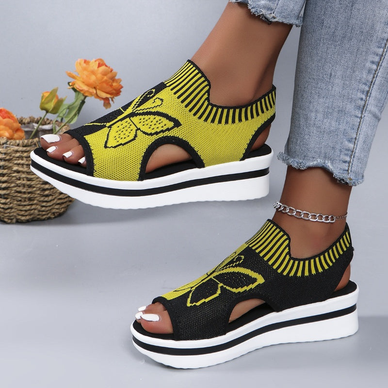 📢📢 ¡50% DTO!! ⏰ Sandalias de Plataforma con Punta Abierta para Mujer – Ligeras, Acolchadas y Perfectas para Días Soleados y Vacaciones 🌴✨