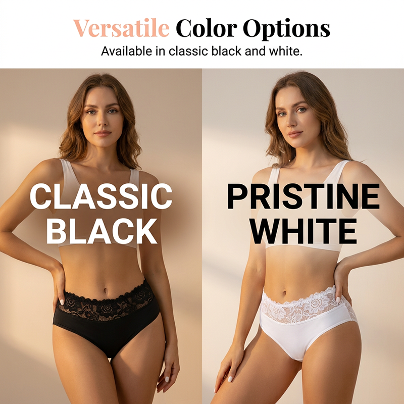 🎉 LIMITED TIME 50% OFF! 🩲 Lace Comfort Briefs – Invisible Elegance Underneath ✨