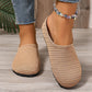 Zuecos tipo mule sin cordones de punto transpirable para mujer