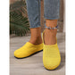 Zuecos tipo mule sin cordones de punto transpirable para mujer
