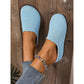 Zuecos tipo mule sin cordones de punto transpirable para mujer