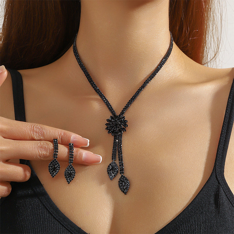 🌼 ¡TIEMPO LIMITADO 50% DE DESCUENTO! ✨ Set de joyería de flores de circón para mujer – elegante, brillante, lista para regalar 💎
