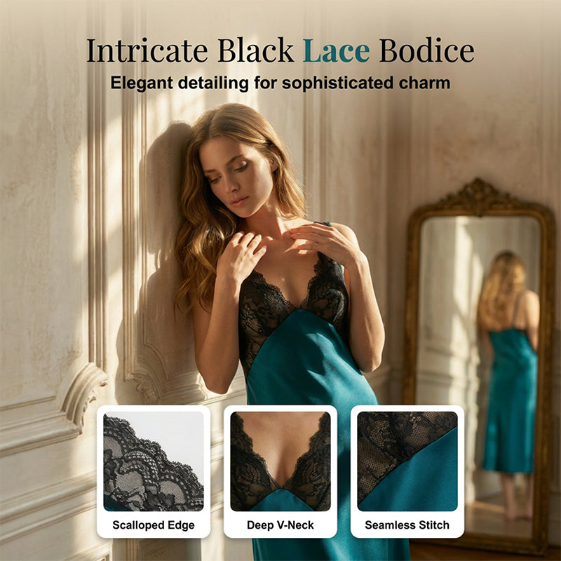 Camisón Elegante de Cuello en V