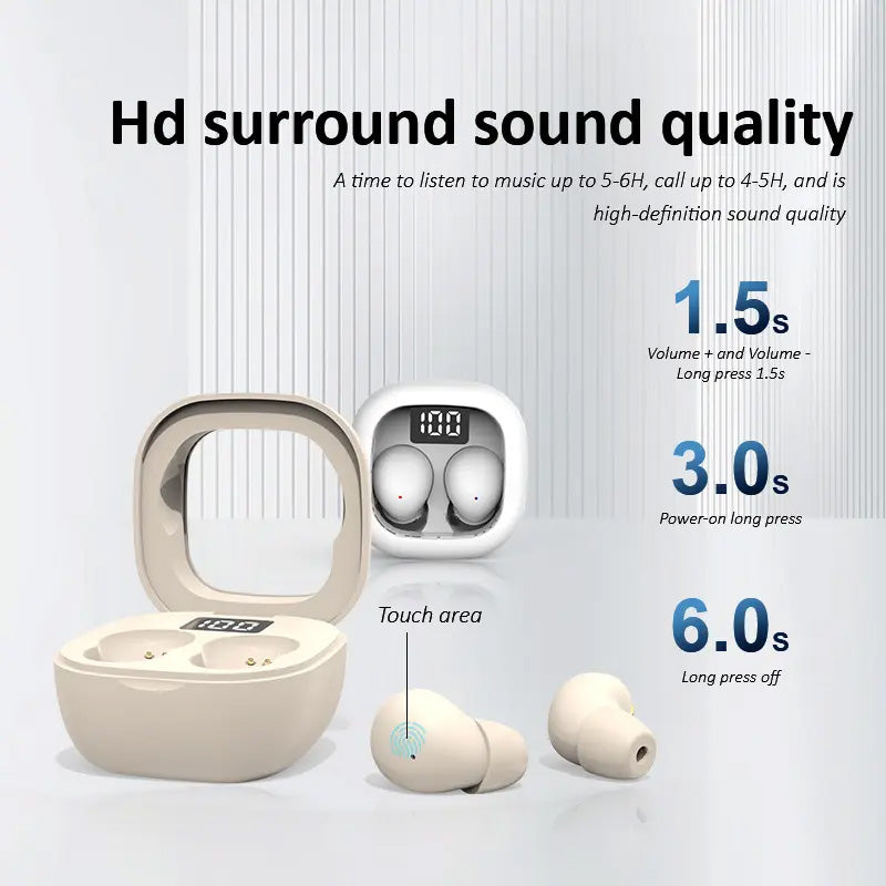🎧✨ ¡OFERTA 50% OFF! Mini Auriculares Inalámbricos Bluetooth 5.3 – Ultraligeros, Discretos y con Gran Autonomía 🔥