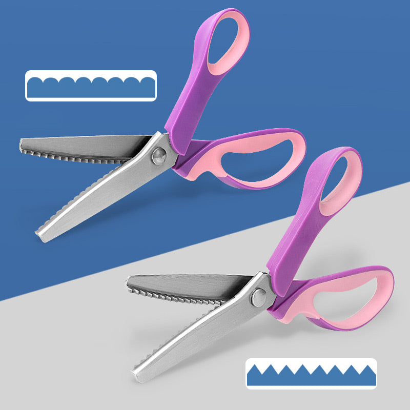 ✂️ Tijeras Dentadas Multiusos de Corte en Zigzag