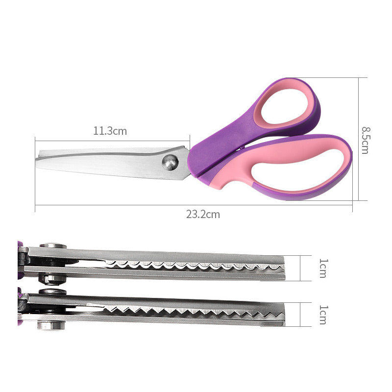 ✂️ Tijeras Dentadas Multiusos de Corte en Zigzag