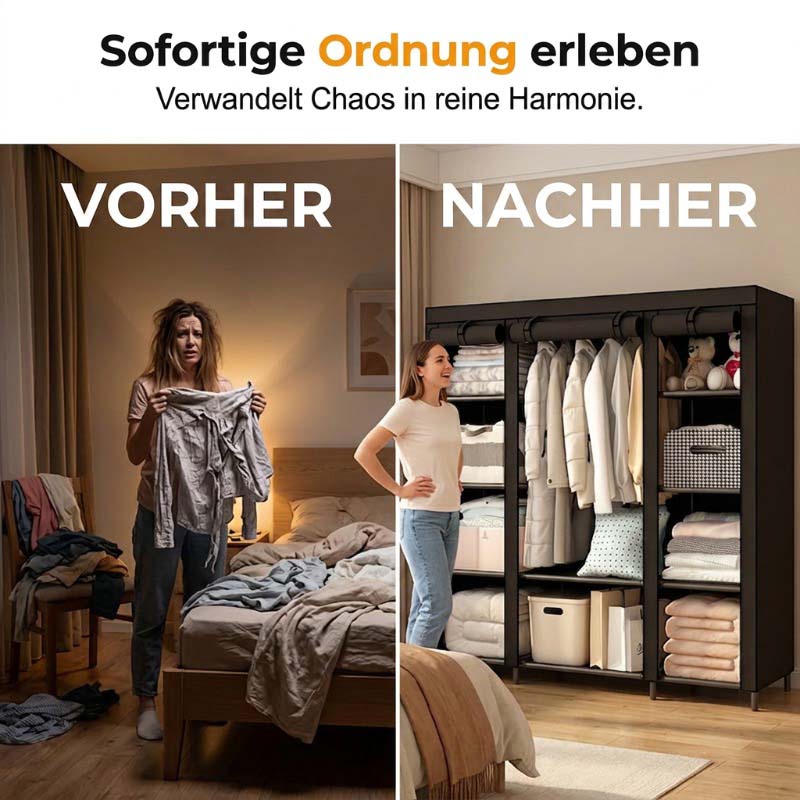 🔥📦 ¡ÚLTIMO DÍA 50% OFF! Armario Portátil de Tela No Tejida – Fácil Montaje, Marco de Acero, 3 Tamaños – Perfecto para Dormitorio y Vestidor 🏠✨