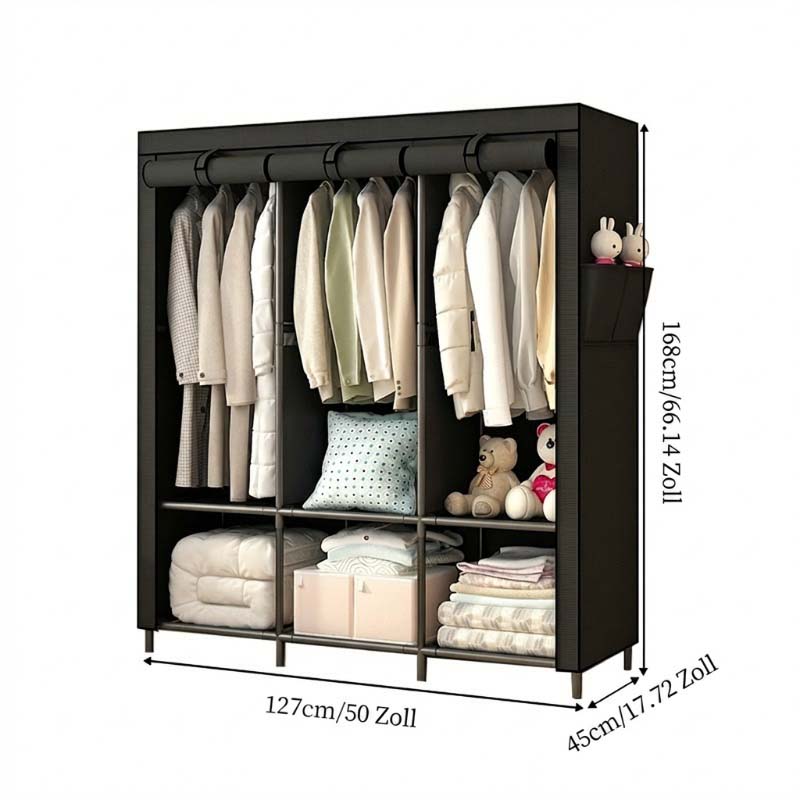 🔥📦 ¡ÚLTIMO DÍA 50% OFF! Armario Portátil de Tela No Tejida – Fácil Montaje, Marco de Acero, 3 Tamaños – Perfecto para Dormitorio y Vestidor 🏠✨