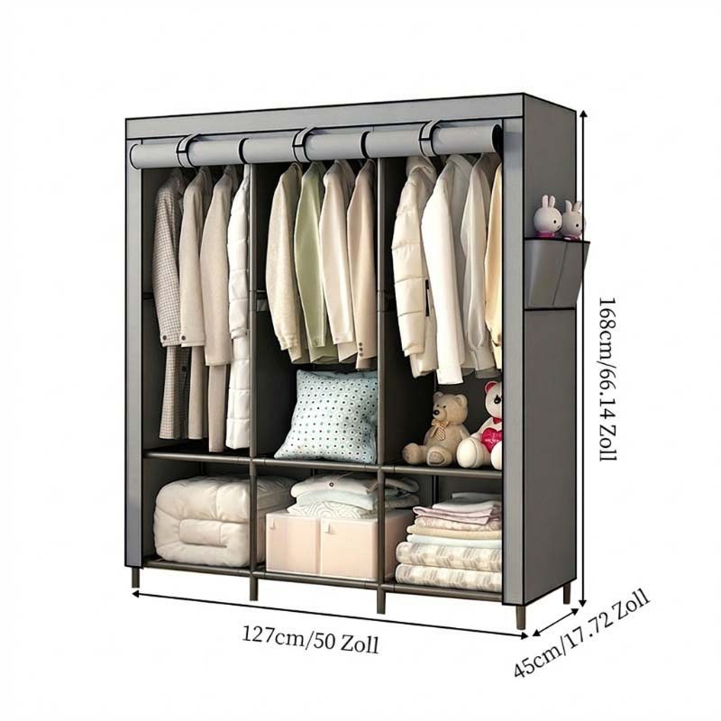 🔥📦 ¡ÚLTIMO DÍA 50% OFF! Armario Portátil de Tela No Tejida – Fácil Montaje, Marco de Acero, 3 Tamaños – Perfecto para Dormitorio y Vestidor 🏠✨