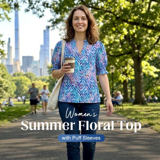 👚 ¡50% DE DESCUENTO AHORA! 🌸 Camisa casual floral para mujer – Manga corta, ligera y lista para primavera – Transpirable, fácil de cuidar, encanto ☁️ cotidiano