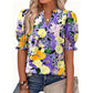 👚 ¡50% DE DESCUENTO AHORA! 🌸 Camisa casual floral para mujer – Manga corta, ligera y lista para primavera – Transpirable, fácil de cuidar, encanto ☁️ cotidiano