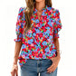 👚 ¡50% DE DESCUENTO AHORA! 🌸 Camisa casual floral para mujer – Manga corta, ligera y lista para primavera – Transpirable, fácil de cuidar, encanto ☁️ cotidiano