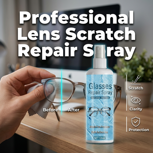 🔥 50% DESCUENTO 🔍✨ Spray profesional reparador de rasgos para lentes – Elimina rayas al instante. ¡Deja tus gafas como nuevas! 💫