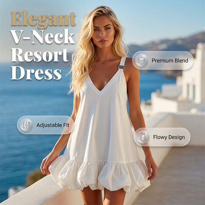 👗✨ ¡OFERTA 50% OFF! Vestido de Verano con Cuello en V – Estilo Elegante y Fresco