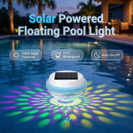 Luz flotante LED solar para piscina