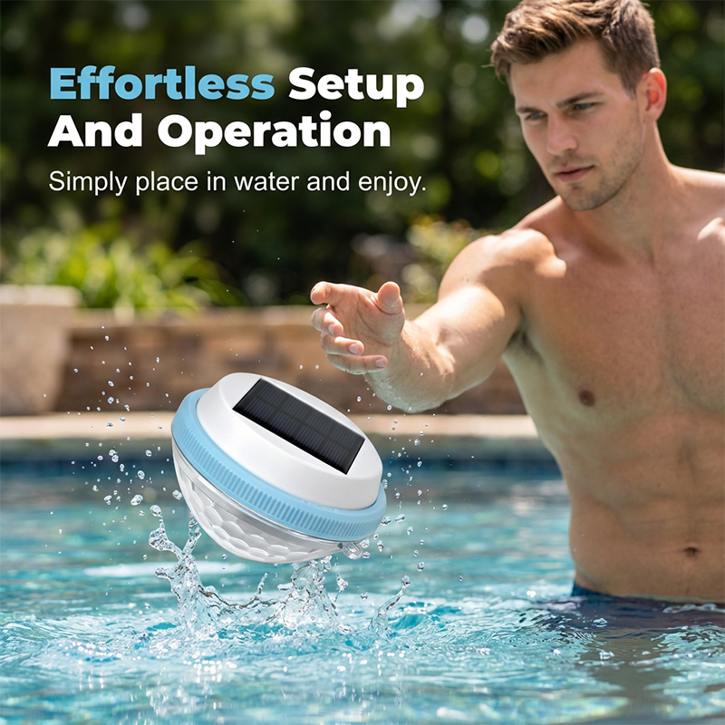 Luz flotante LED solar para piscina
