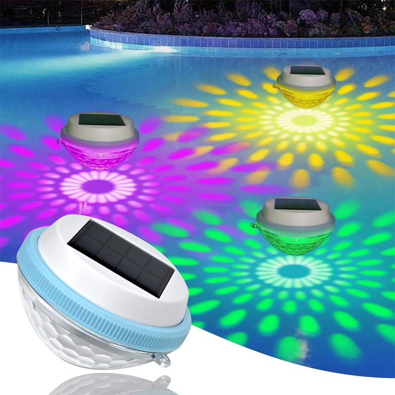 Luz flotante LED solar para piscina