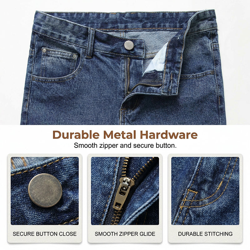 👖 ¡OFERTA LIMITADA 50% OFF! 💥 Shorts Vaqueros Vintage Desgastados – Corte Recto Slim, Herrajes Duraderos, Estilo Urbano ✨