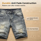 👖 ¡OFERTA LIMITADA 50% OFF! 💥 Shorts Vaqueros Vintage Desgastados – Corte Recto Slim, Herrajes Duraderos, Estilo Urbano ✨